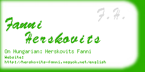 fanni herskovits business card